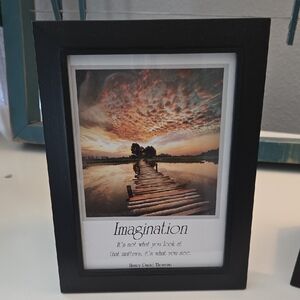 Framed Inspirational Quote Art Size 5x7